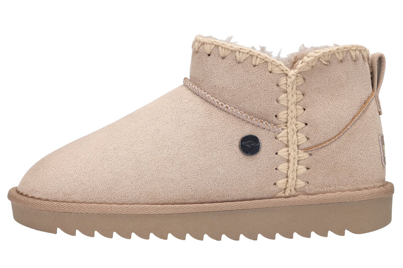 Kangaroos K-UW MOCK Schlupfboots Winterschuhe, Winterboots, Snowboots, Schlupfstiefel (beige/braun)