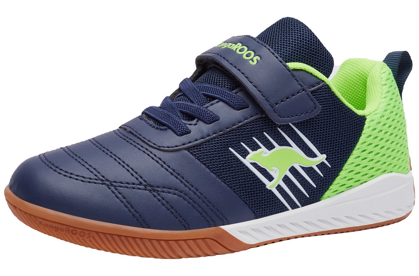 Kangaroos K5-SUPER COURT EV Hallenschuh für Kinder und Jugendliche, mit Klettverschluss, mit WMS-System (blau)