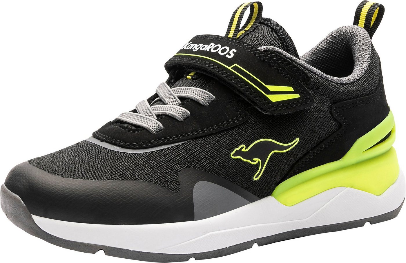 Kangaroos KD-Gym EV Sneaker mit Klettverschluss (gelb/schwarz)