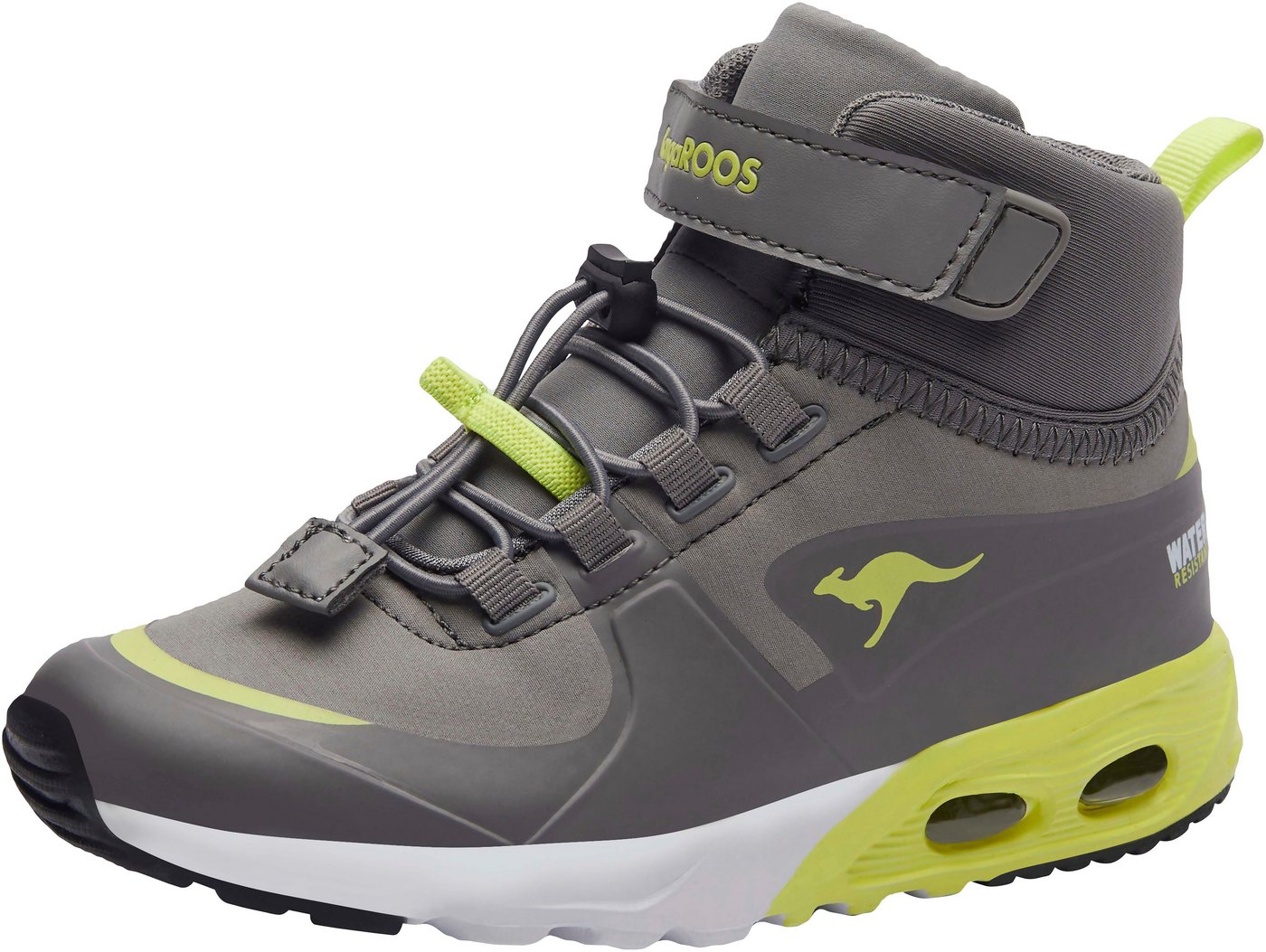 Kangaroos KX-Hydro Sneaker Sneakerboot, Winterschuh, wasserdicht, Schnellschnürung (gelb/grau)