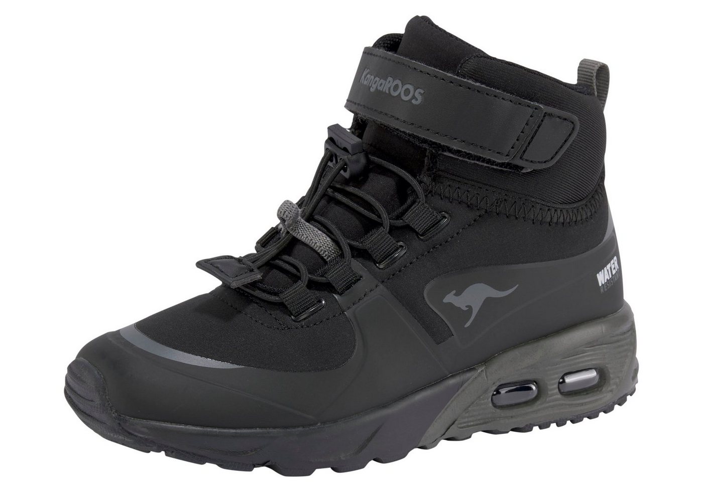 Kangaroos KX-Hydro Sneaker Sneakerboot, Winterschuh, wasserdicht, Schnellschnürung (grau/schwarz)