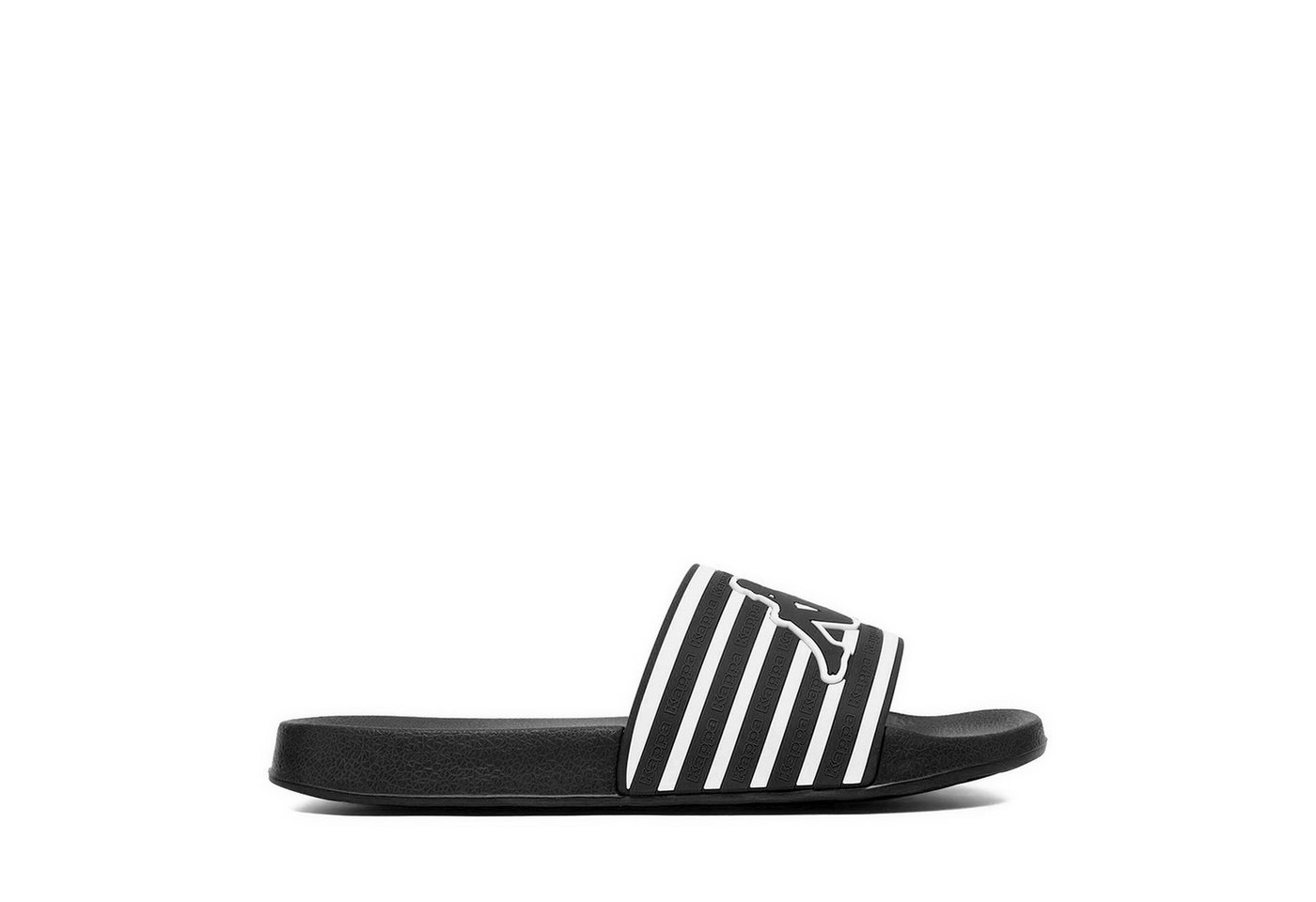 Kappa Herren-Flip-Flops, Schwarz Badepantolette