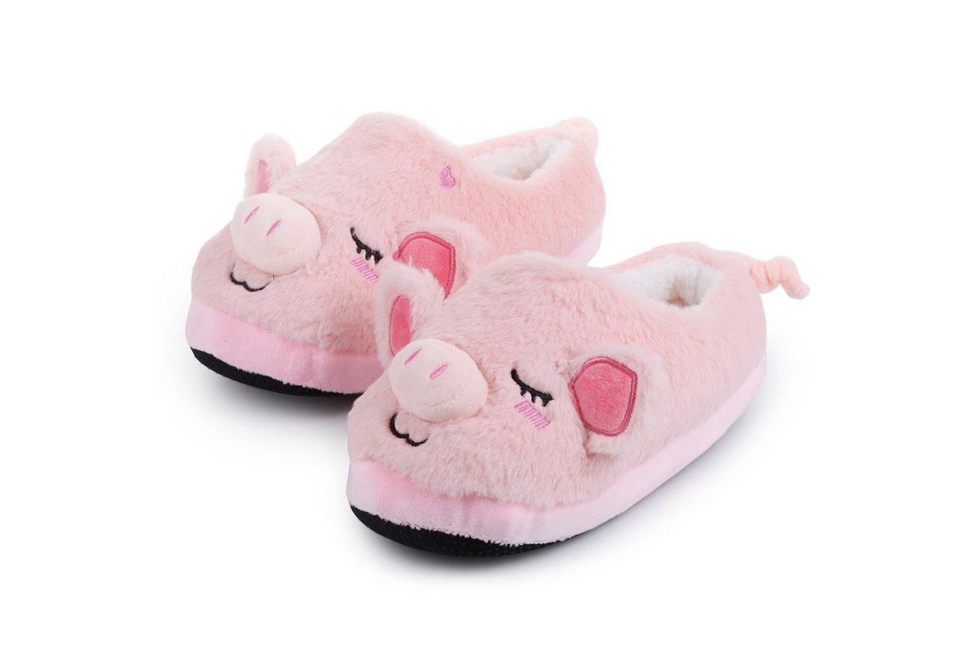 Katara Kuschelige Tier Pantoffeln (Schwein, Lama, Bär) Plüsch Hausschuhe