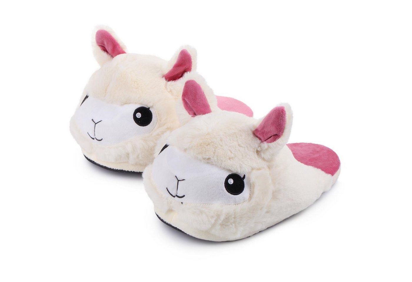 Katara Kuschelige Tier Pantoffeln (Schwein, Lama, Bär) Plüsch Hausschuhe