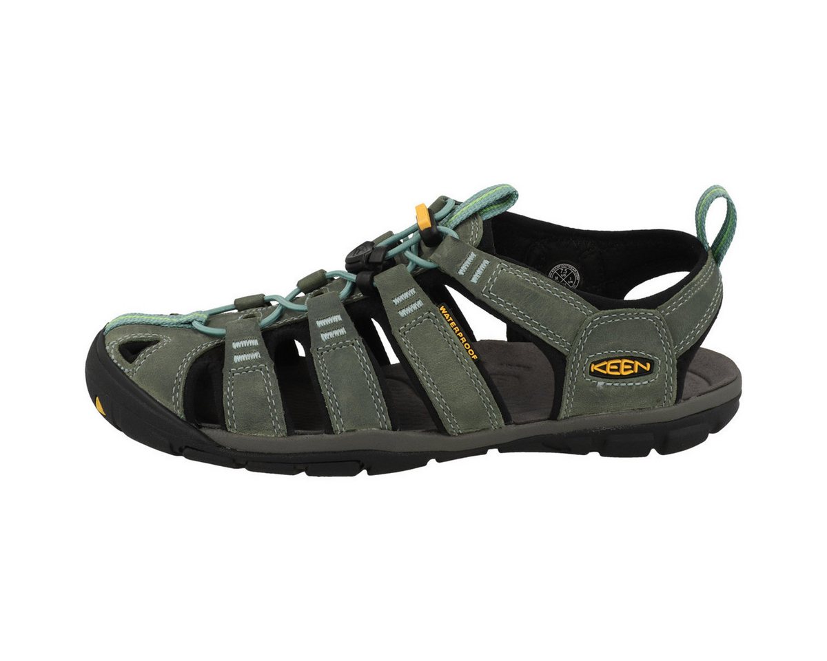 Keen Clearwater CNX Leather Damen Sandale Sandaletten, Sommerschuhe, Badeschuhe, Riemchen, Schlappen (blau)
