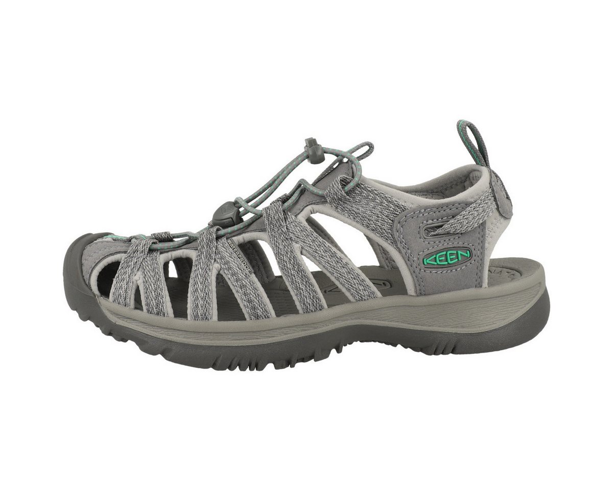 Keen Whisper Damen Sandale Sandaletten, Sommerschuhe, Badeschuhe, Riemchen, Schlappen (grau)
