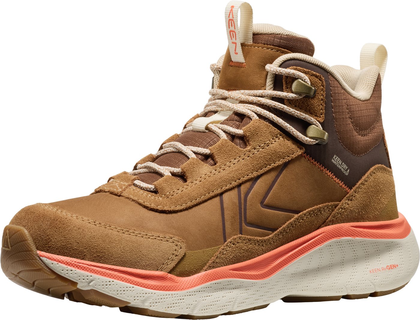Keen LEIKI LEATHER MID WP Outdoorschuh Wanderschuh aus wasserdichtem Premium Leder, atmungsaktiv