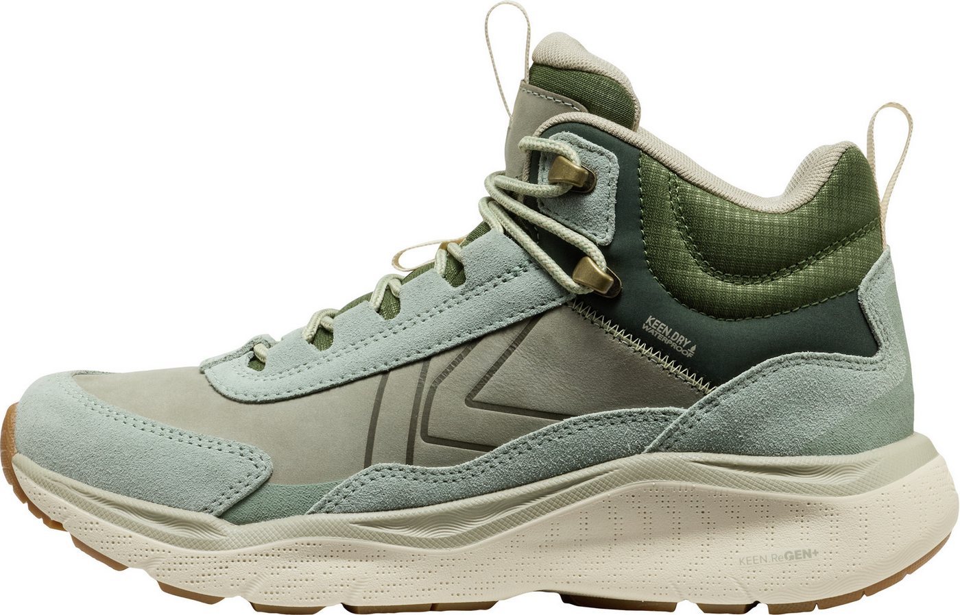 Keen LEIKI LEATHER MID WP W Wanderschuh Wasserdicht und atmungsaktiv (grün)