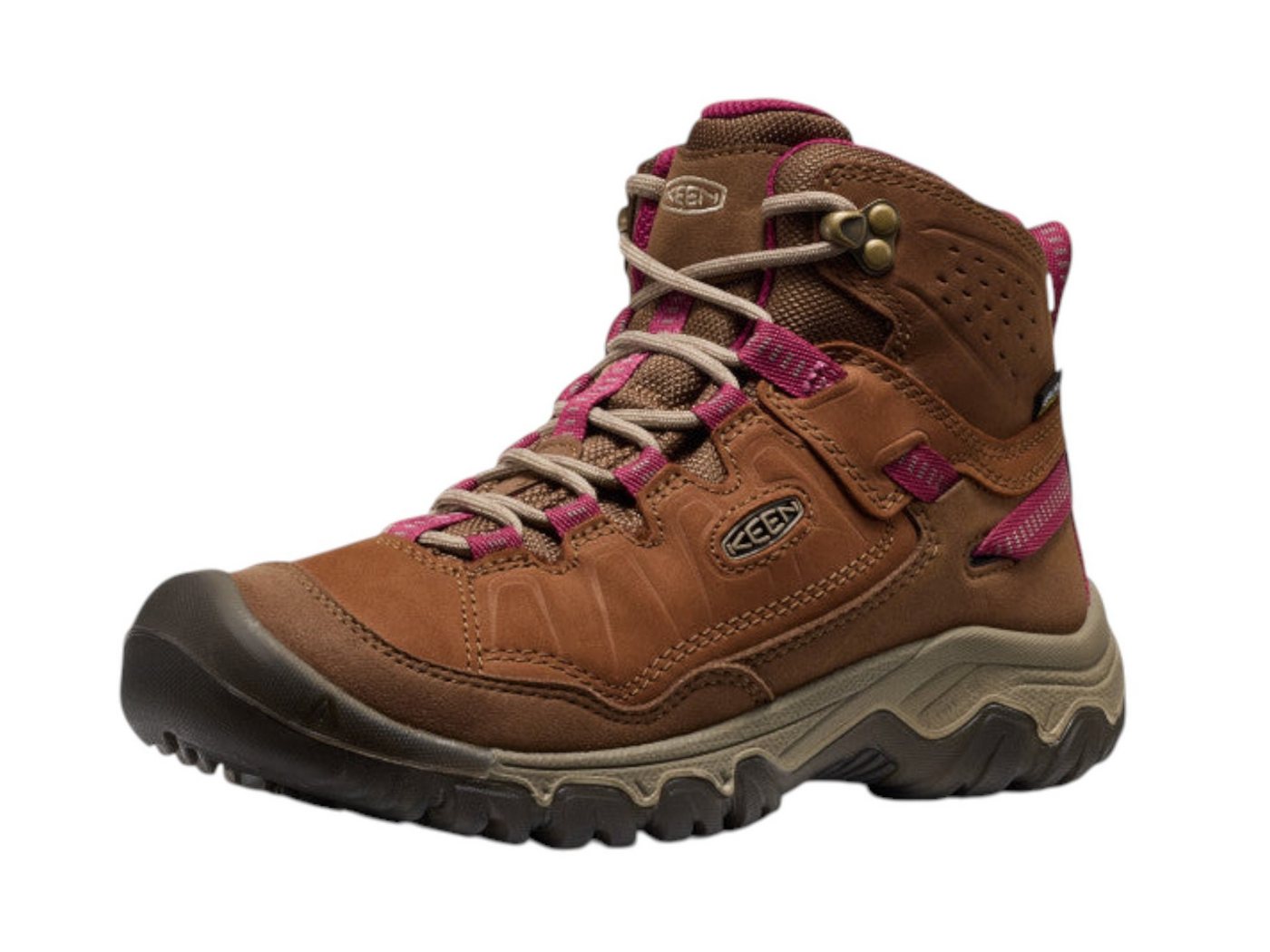 Keen Targhee IV Mid WP (Nubukleder, wasserdicht) braun/pink Damen Wanderschuh