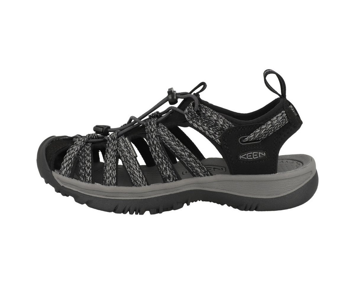 Keen Whisper Damen Sandale Sandaletten, Sommerschuhe, Badeschuhe, Riemchen, Schlappen (schwarz)