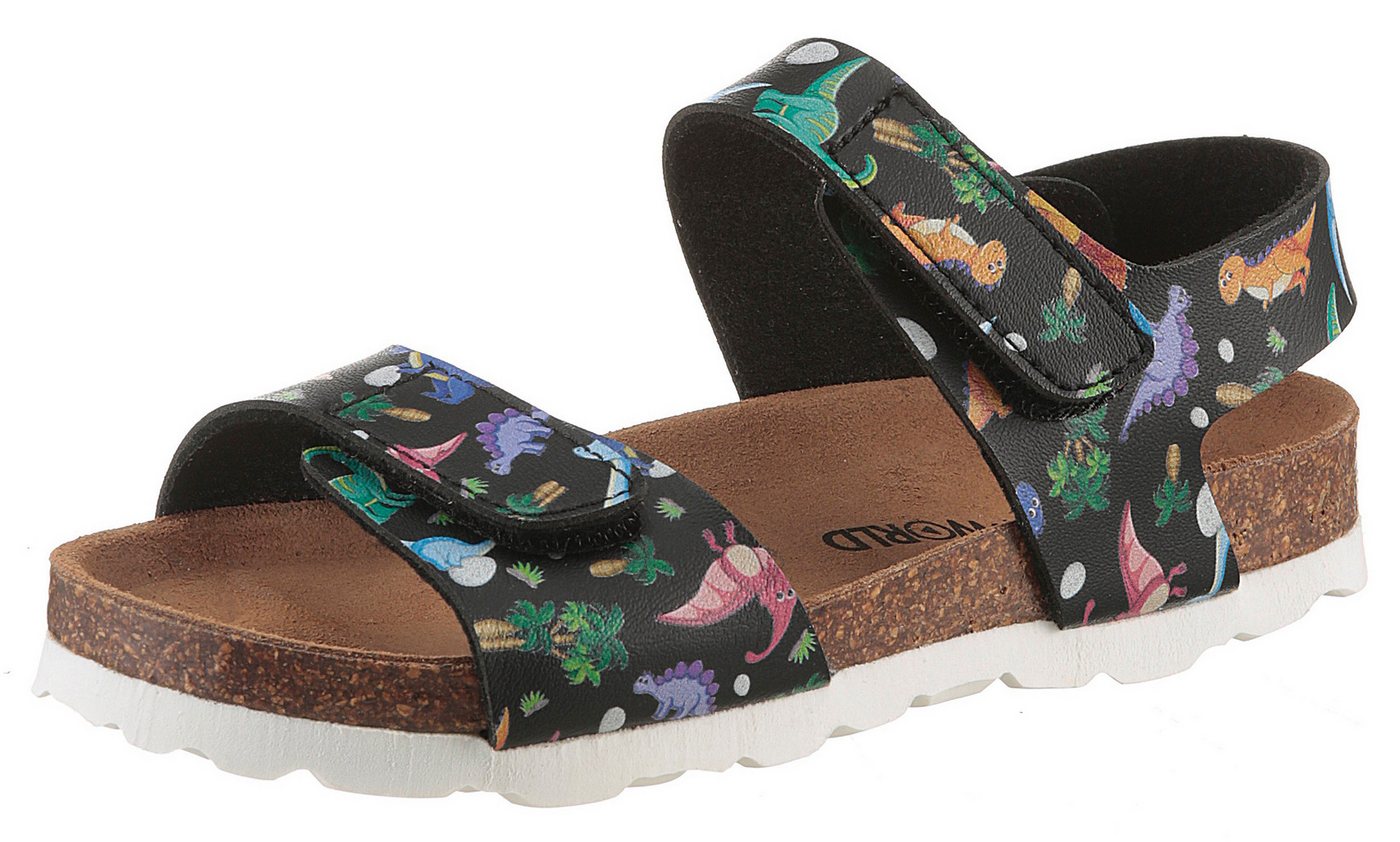 KIDSWORLD Dinos Riemchensandale Klettschuh, Sommerschuh, Urlaubschuh mit Dino-Druck