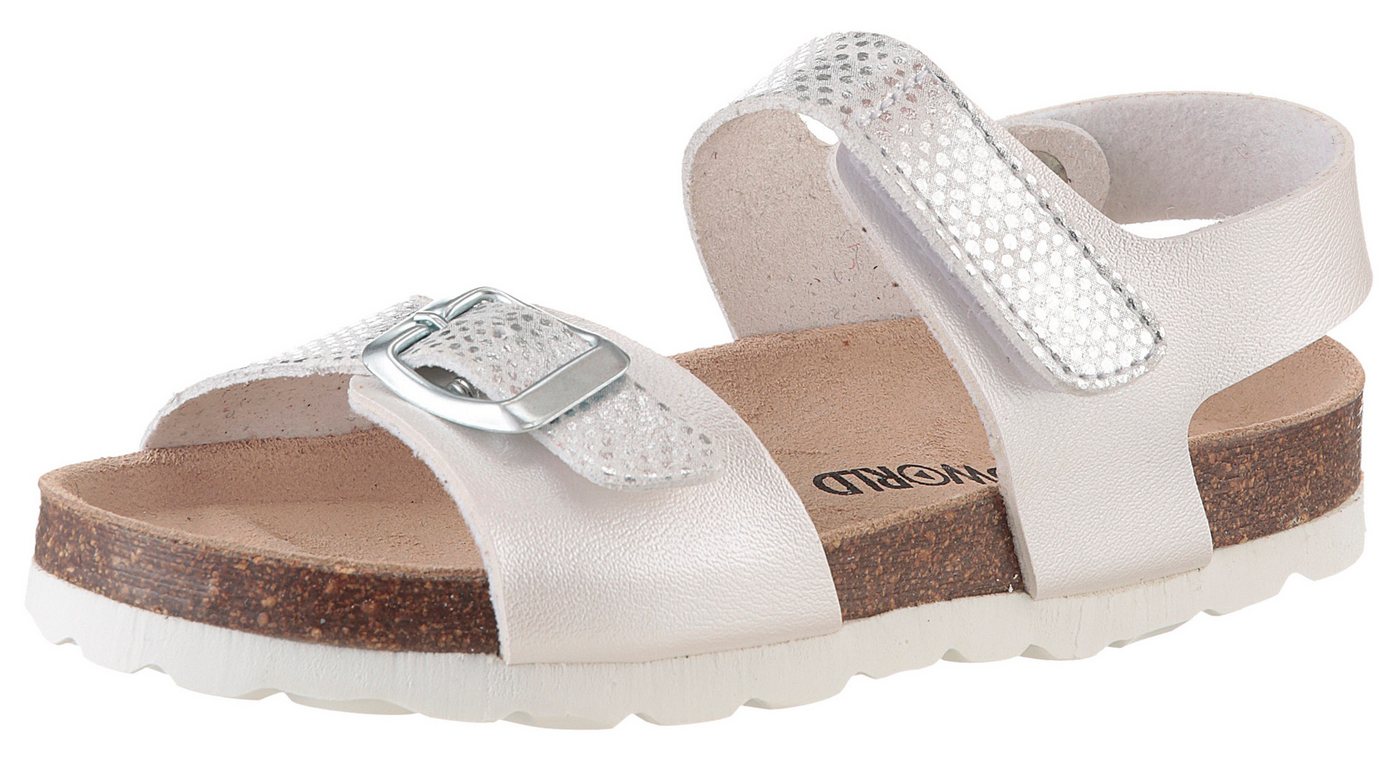 KIDSWORLD Riemchensandale Sommerschuh, Klettschuh, Urlaubschuh, Strandschuh in Metallic-Optik