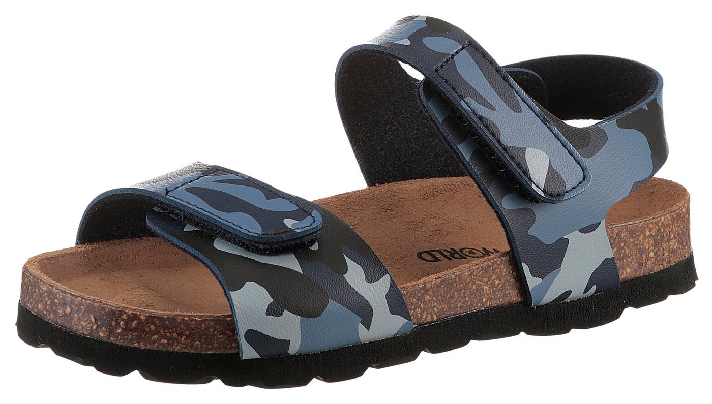 KIDSWORLD Riemchensandale Sommerschuh, Strandschuh, Urlaubschuh mit Camouflage-Muster