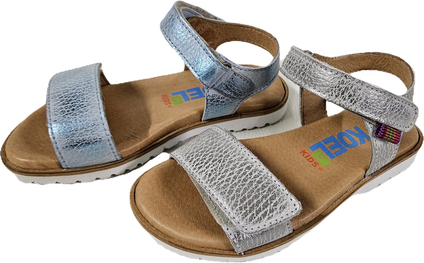 Koel Ledersandalen Mädchen Sommer Klettverschluß KO350, schmale Sandale aus echtem Leder