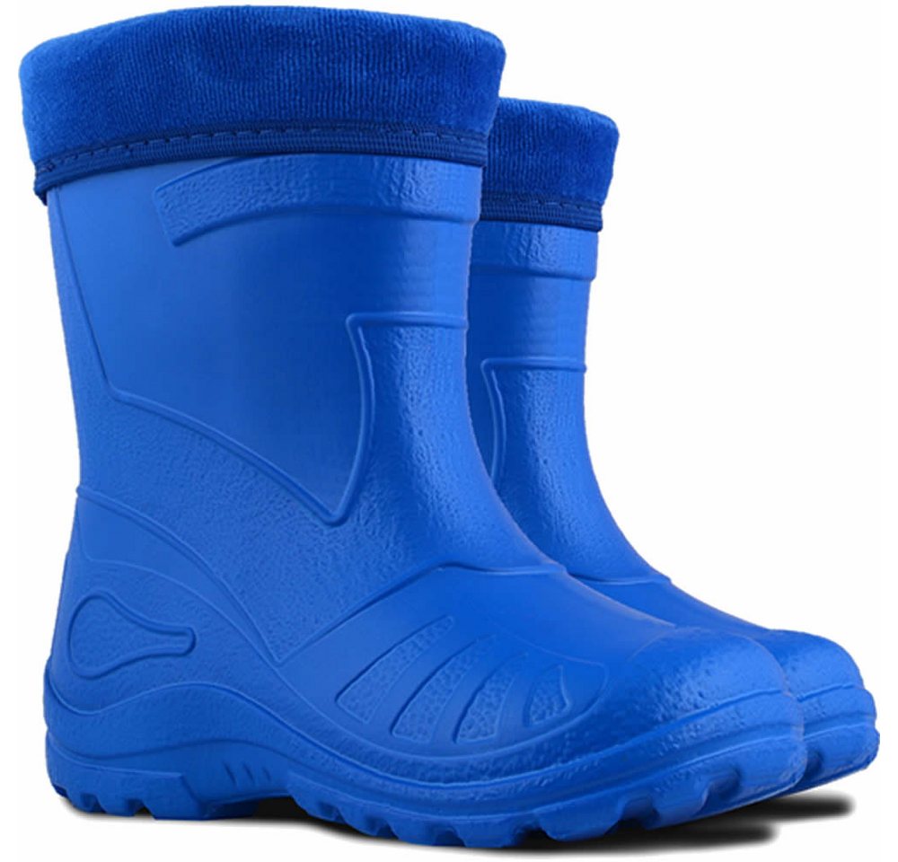 KOLMAX Kinder Gummistiefel gefüttert EVA leicht Thermo Warm bis zu -30°C Gummistiefel wasserdicht