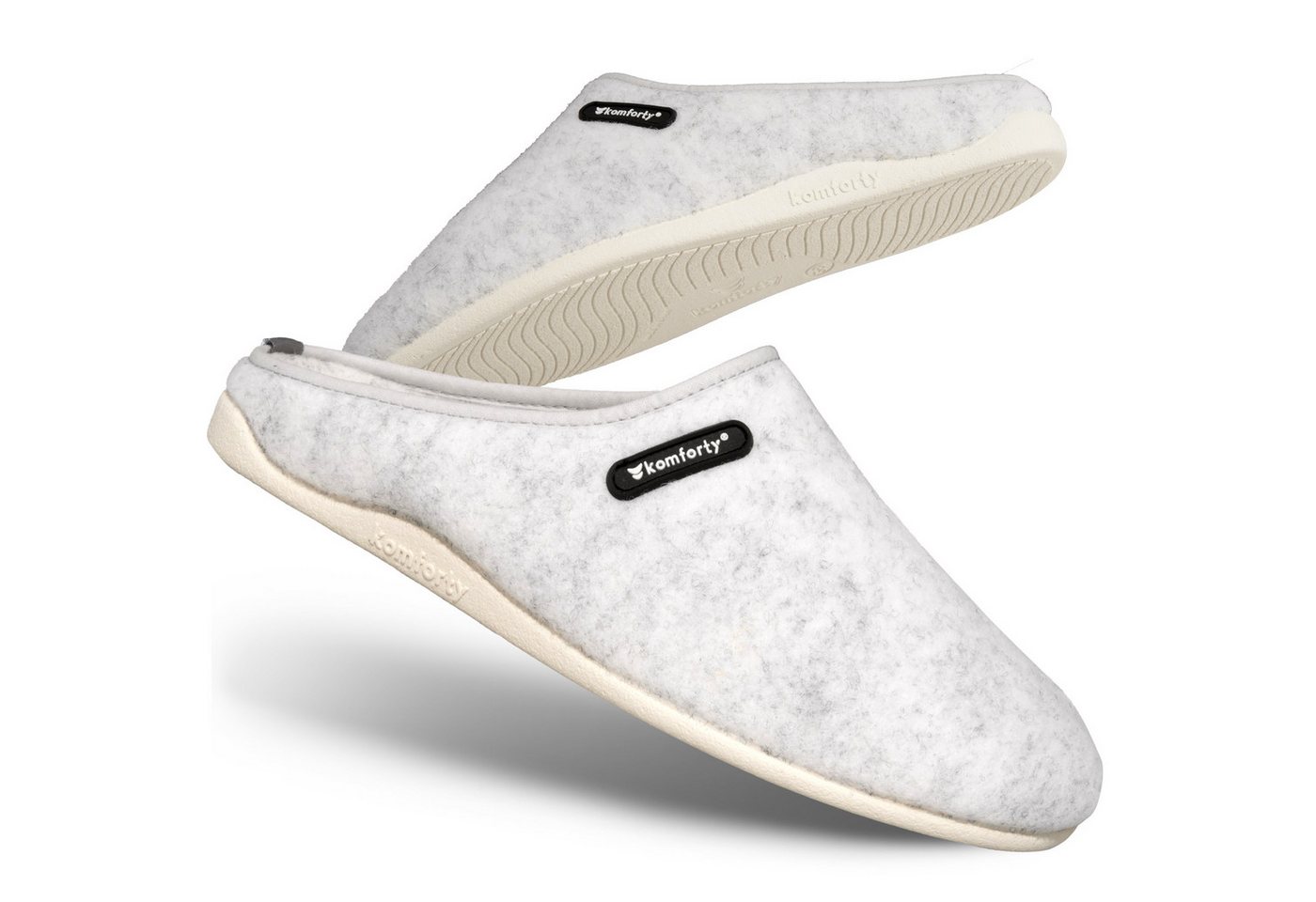 Komforty Hausschuhe Damen Herren für drinnen & draußen aus Wolle Hausschuh (Paar, Natürliche Wolle, Natürlicher Kautschuk, Warme Füße, Komforty) Natürliche Wolle, Made in Spain