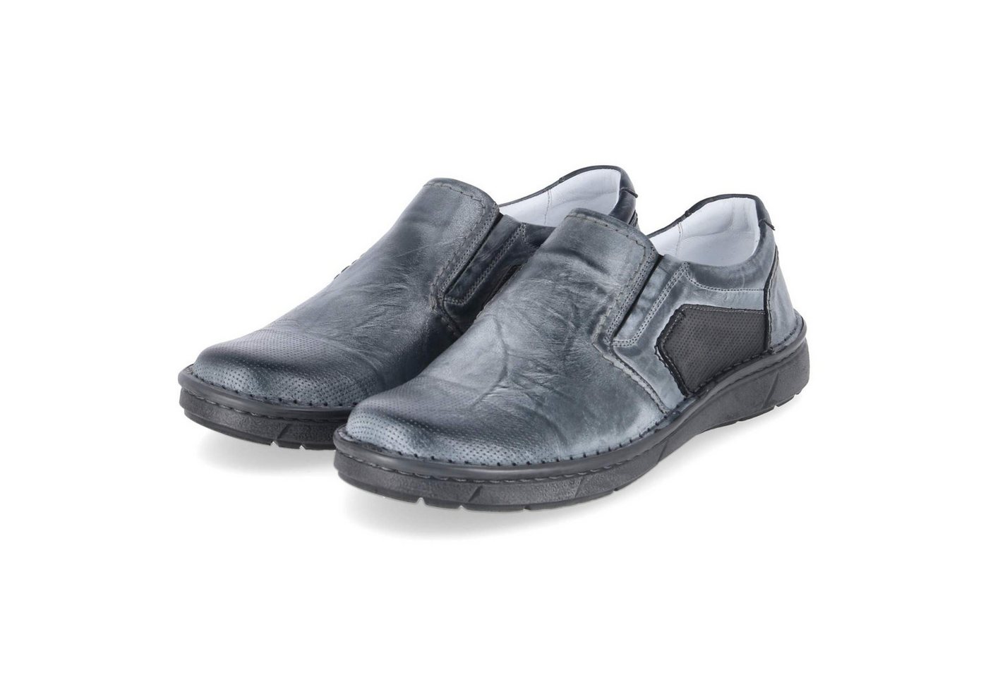 KRISBUT 5708A-5 Herren Glattleder blau Slipper