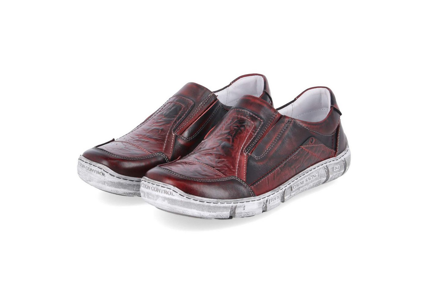 KRISBUT 5828-1 Herren Glattleder rot Slipper