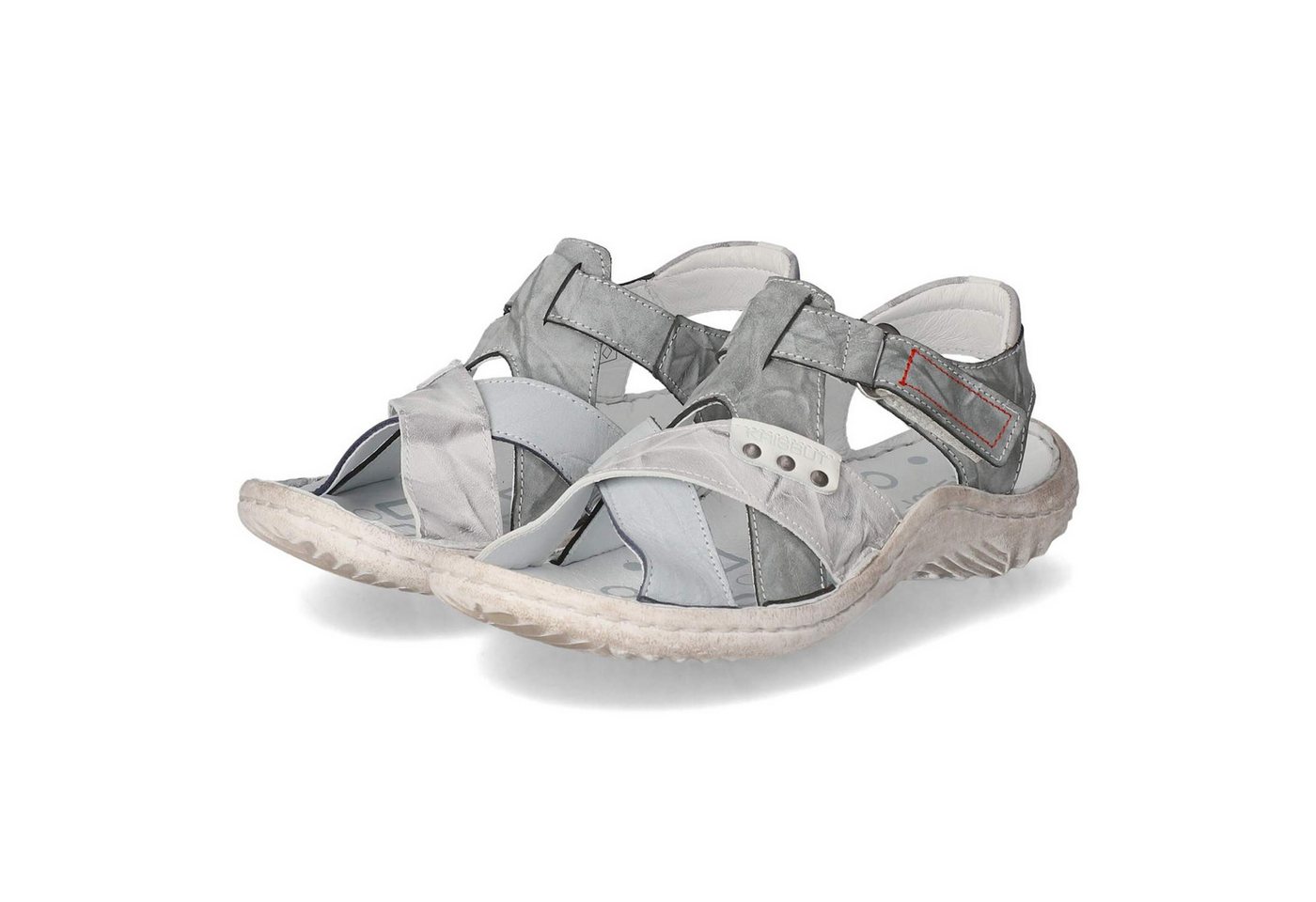 KRISBUT 7053-6 Damen Glattleder grau-kombi Sandalette