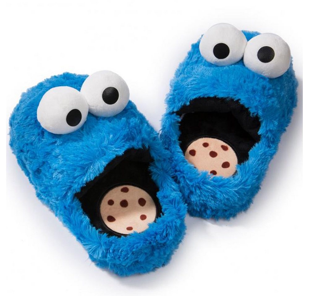Krümelmonster Slipper, Gr. XL / 44-46 Plüsch Hausschuhe