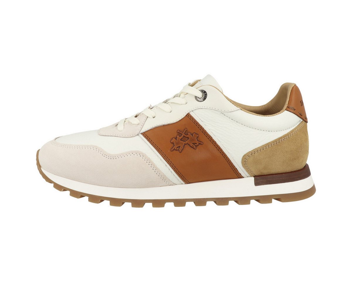 LA MARTINA LFM261 Herren Sneaker Turnschuhe, Sportschuhe, Freizeitschuhe, Halbschuhe, Schnürschuhe (beige)