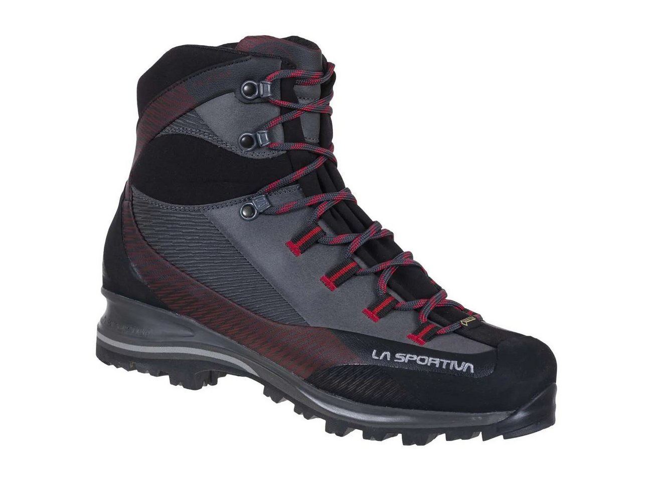 la sportiva Trango Trk Leather GTX (Leder, wasserdicht) carbongrau/rot Herren Wanderschuh