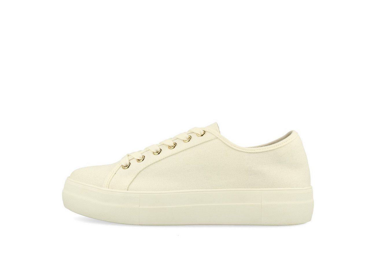 la strada 1905091 Damen Sneaker White Canvas Sneaker