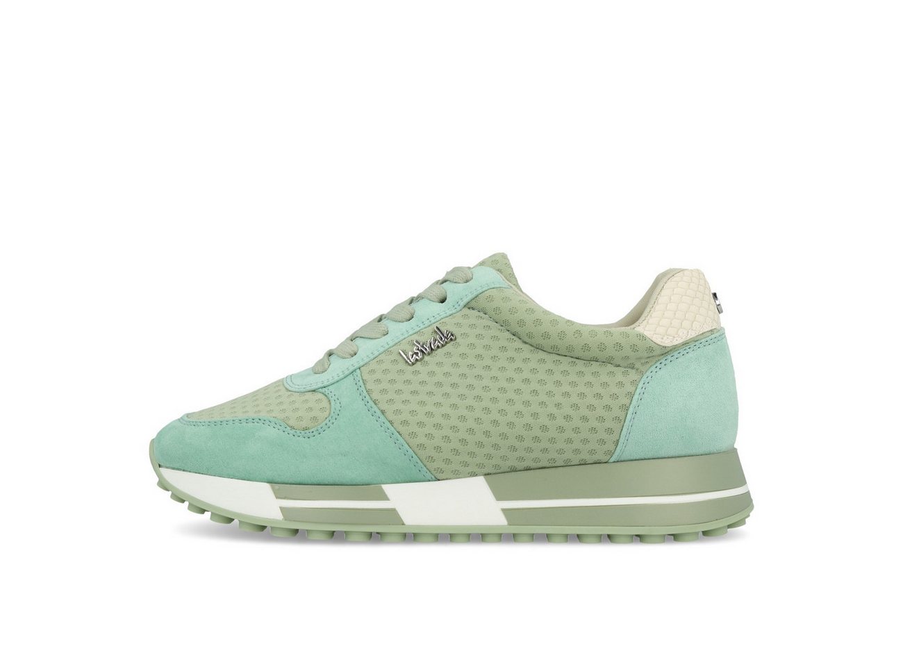 la strada 2101457 Sneaker Damen Light Green Micro Mesh Snake Sneaker