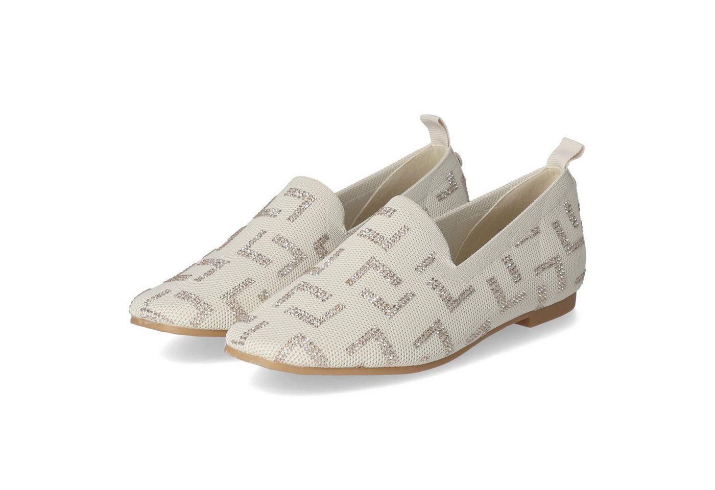 la strada 2131884 4521 Damen Textil beige Slipper