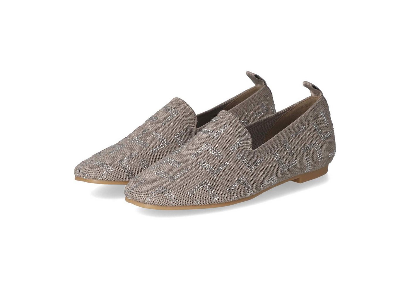 la strada 2131884 4525 Damen Textil taupe Slipper