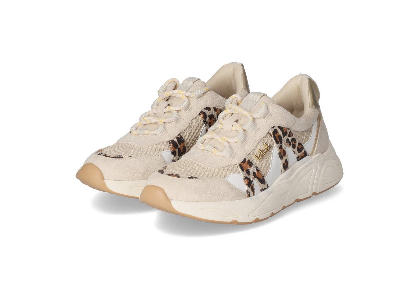 la strada 2401146 2222 Damen Textil & Synthetik beige Schnürschuh