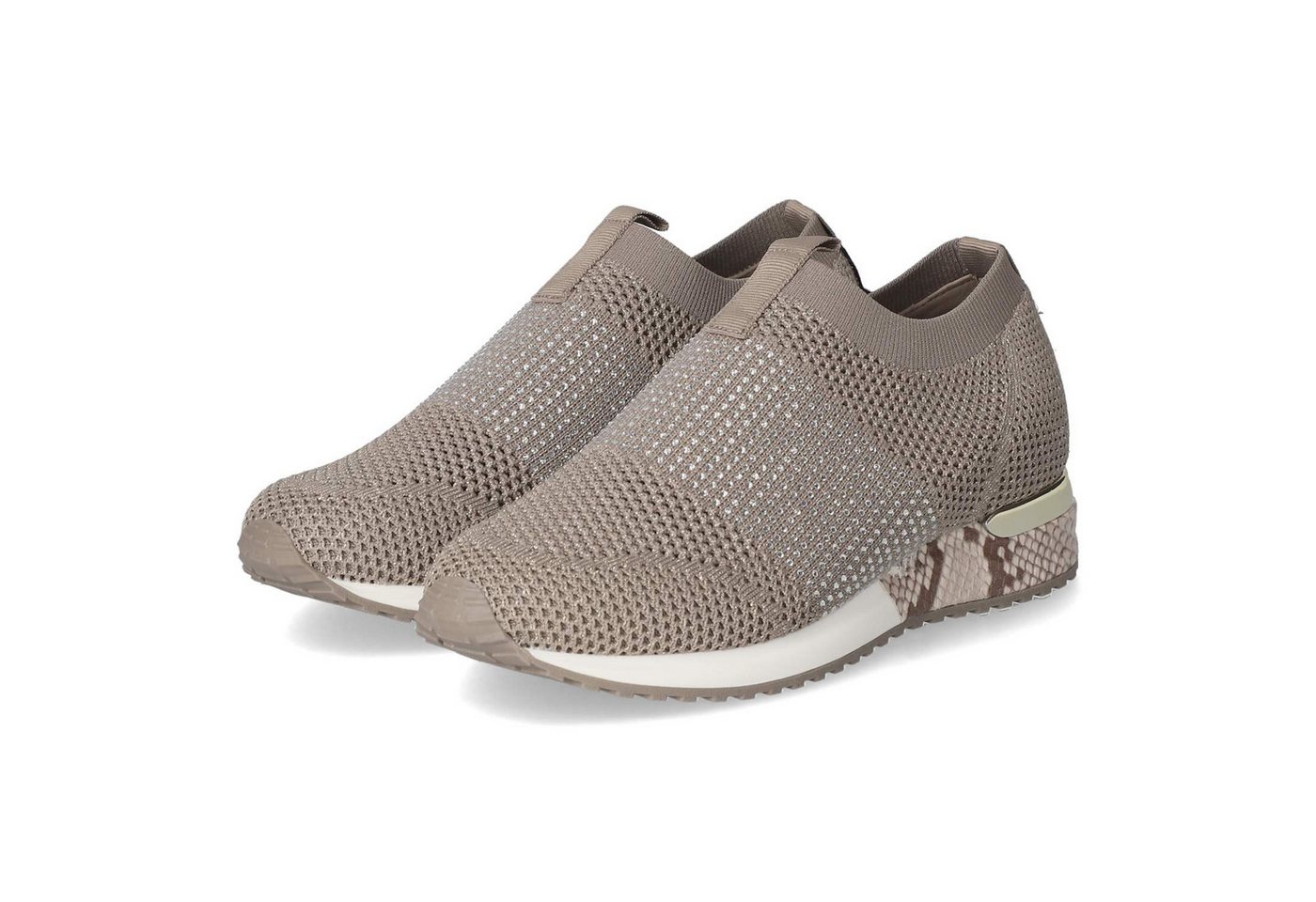 la strada 2402250 4525 Damen Textil taupe Slipper