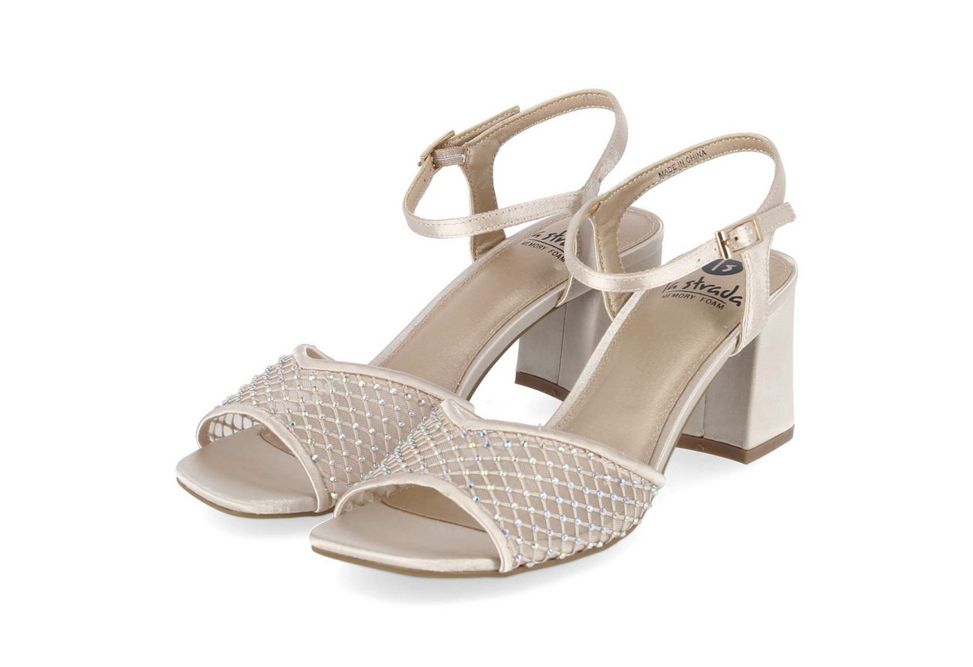 la strada 2501273 4043 Damen Textil & Synthetik gold Sandalette