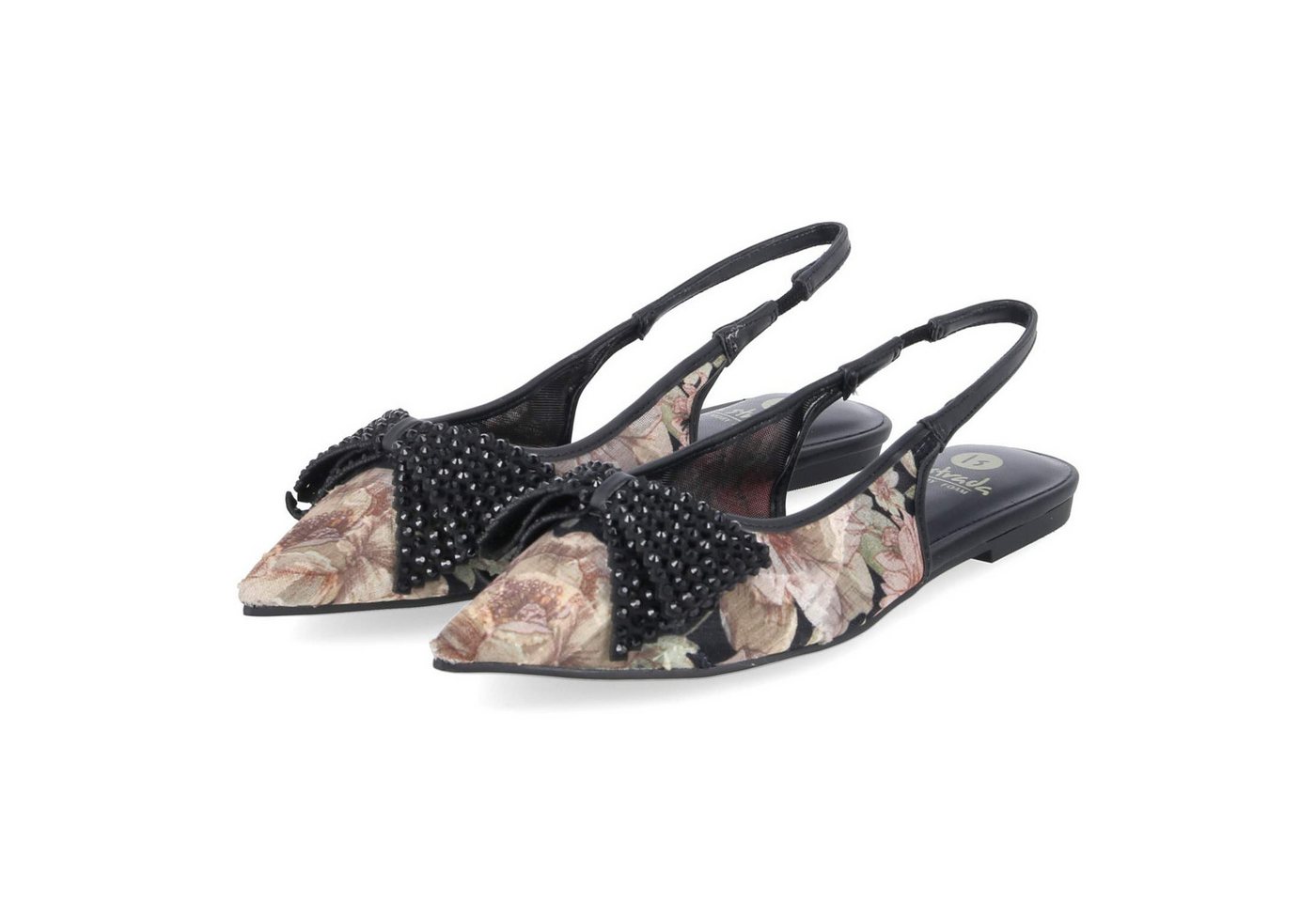 la strada 2520725 4001 Damen Textil & Synthetik schwarz Slingpumps