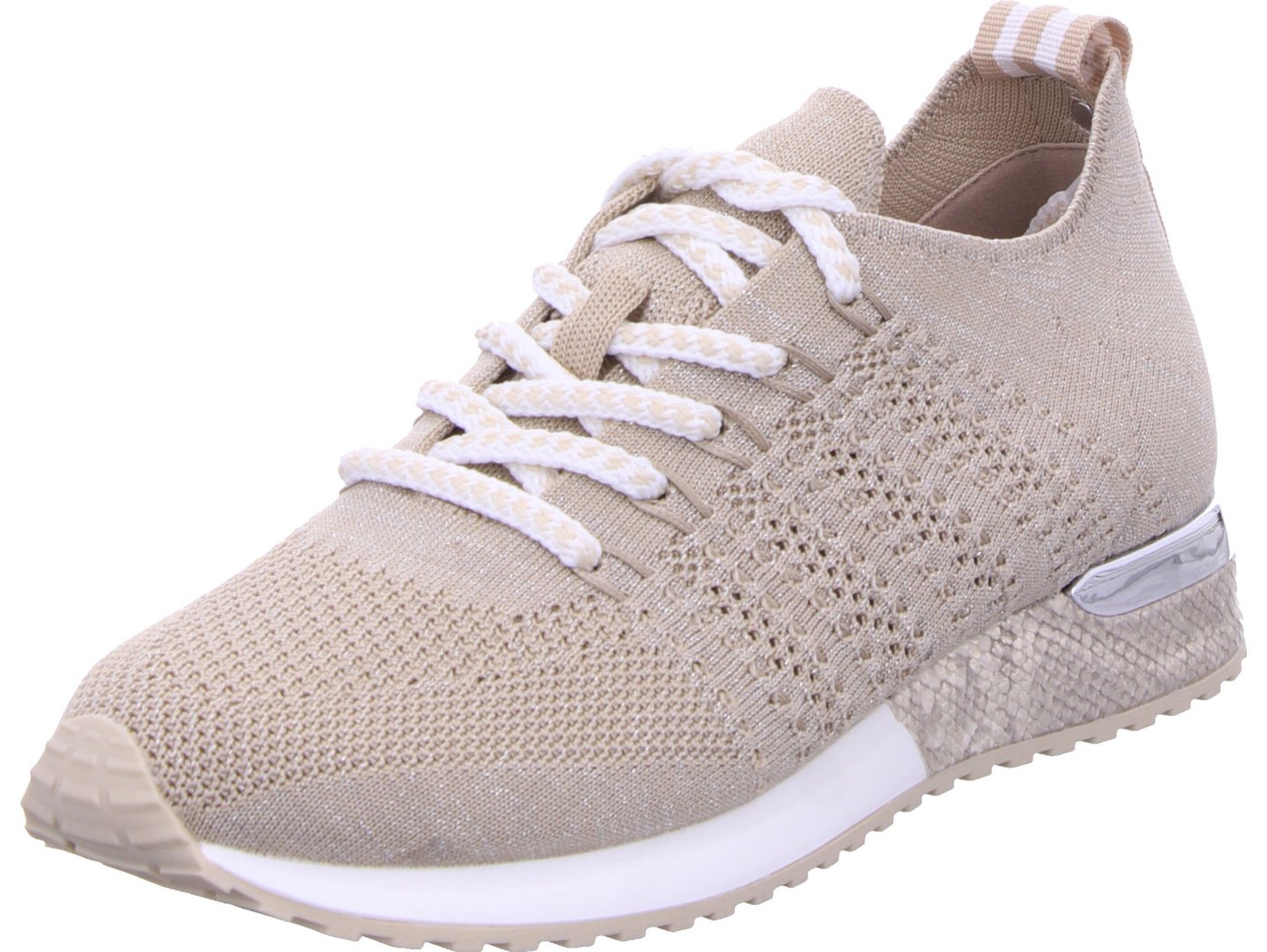 la strada Schnürschuh (beige/silber)