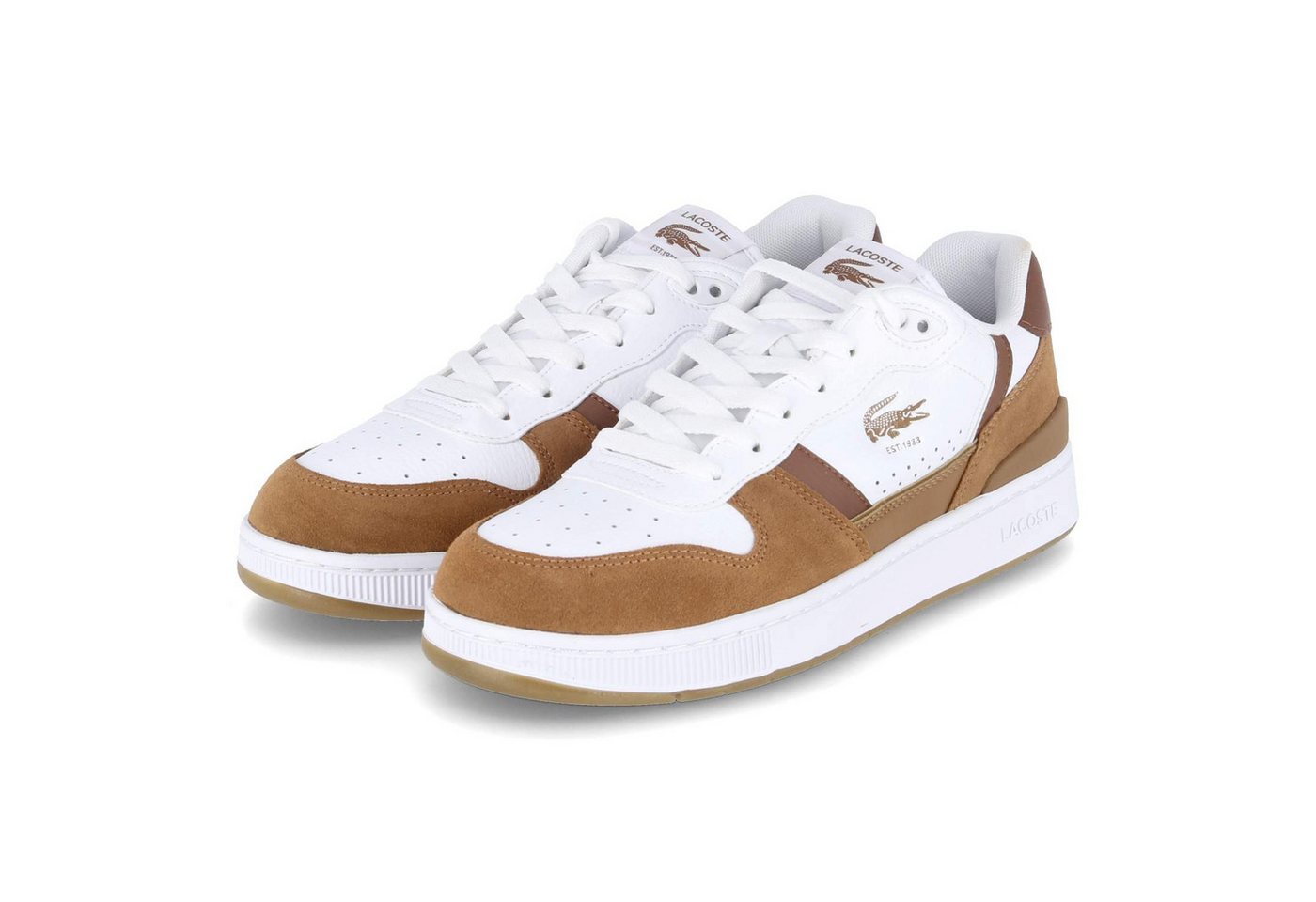 Lacoste 50SMA0186-385 Herren Leder und Synthetik weiss Schnürschuh