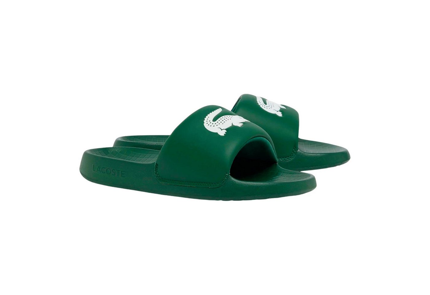 Lacoste Serve Slide 1.0 Badeschuhe Herren Sneaker (grün/schwarz)