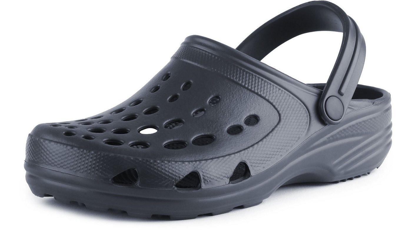 Ladeheid Damen und Herren leichte Eva Clogs mit Fersenriemen Gartenclogs Clog