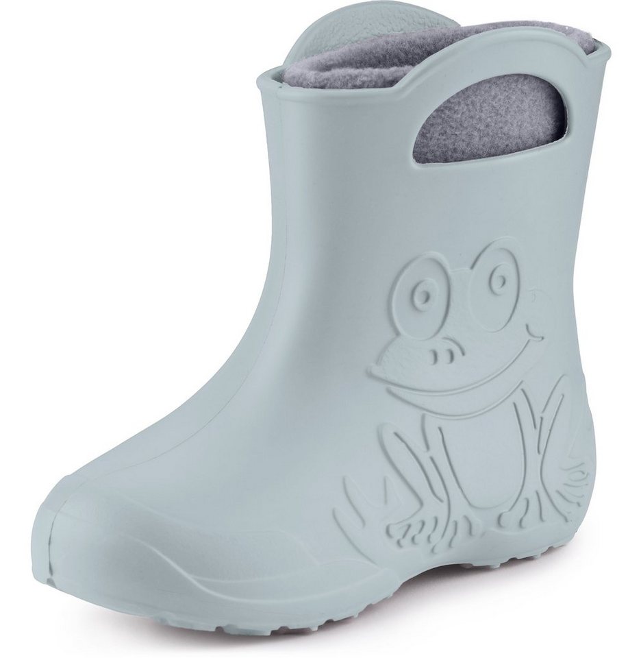 Ladeheid EVA federleichte Regenschuhe LA-CA-03 Kinder Gummistiefel mit herausnehmbares Innenfutter (grau)