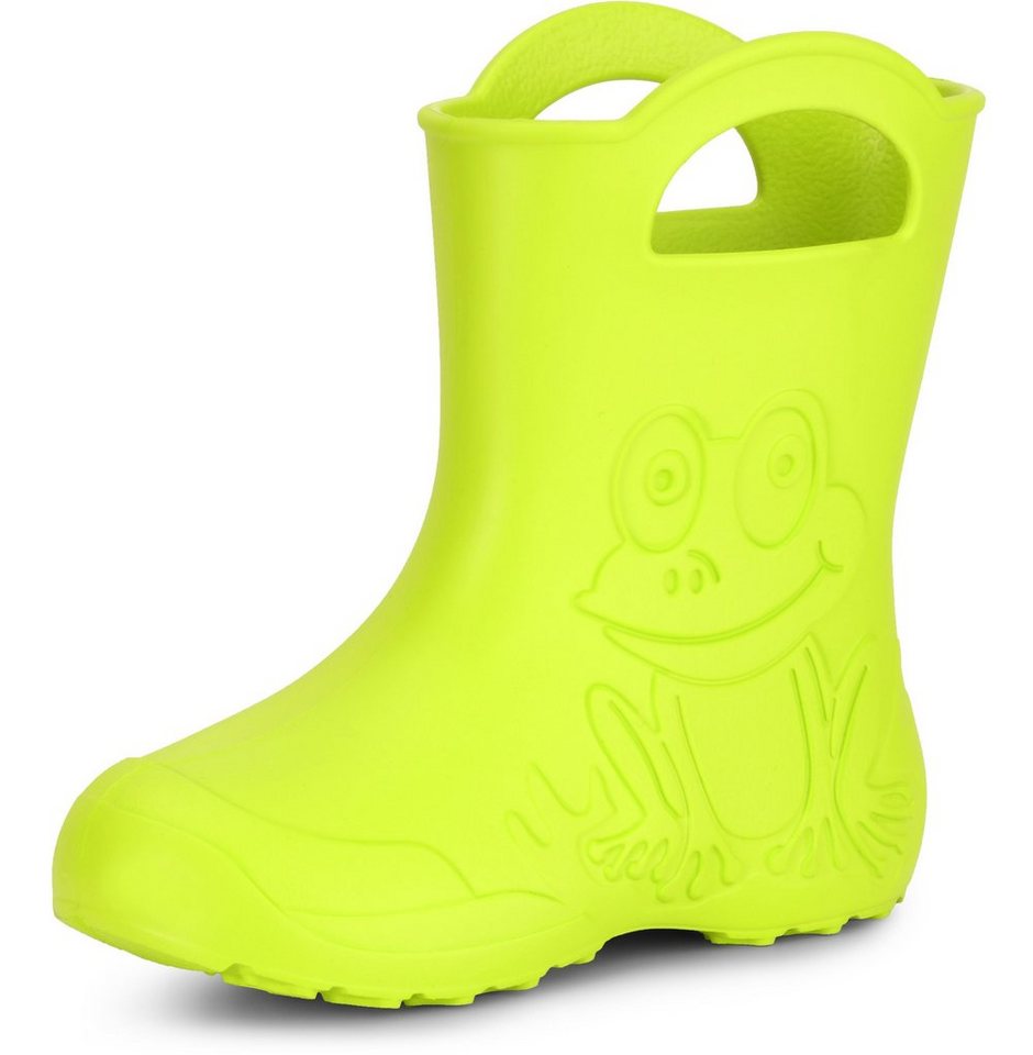 Ladeheid EVA Regenstiefel für Mädchen und Jungen LA-CA-01 Gummistiefel Kinder federleicht viele Farben (Limone)