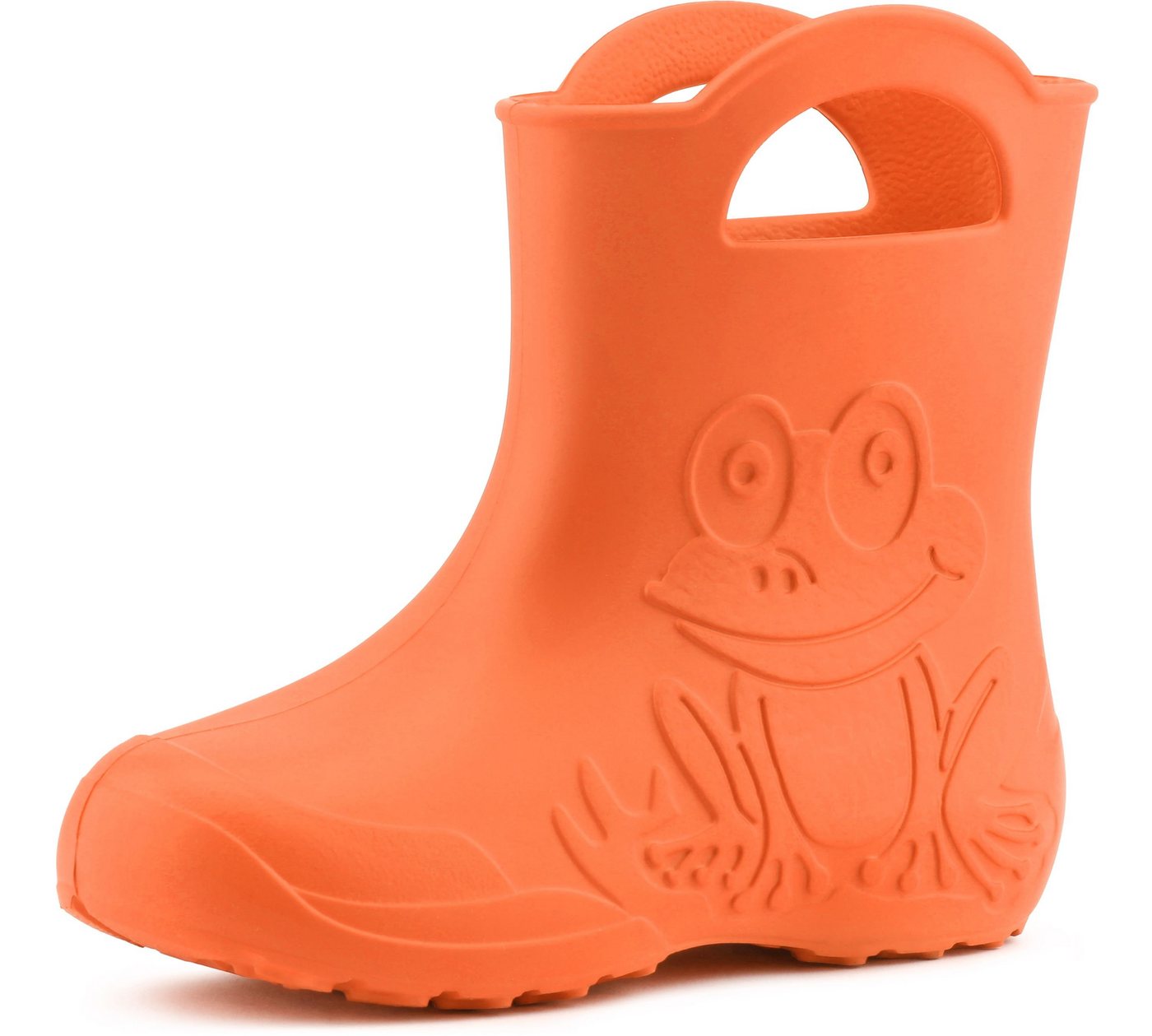 Ladeheid EVA Regenstiefel für Mädchen und Jungen LA-CA-01 Gummistiefel Kinder federleicht viele Farben (orange)