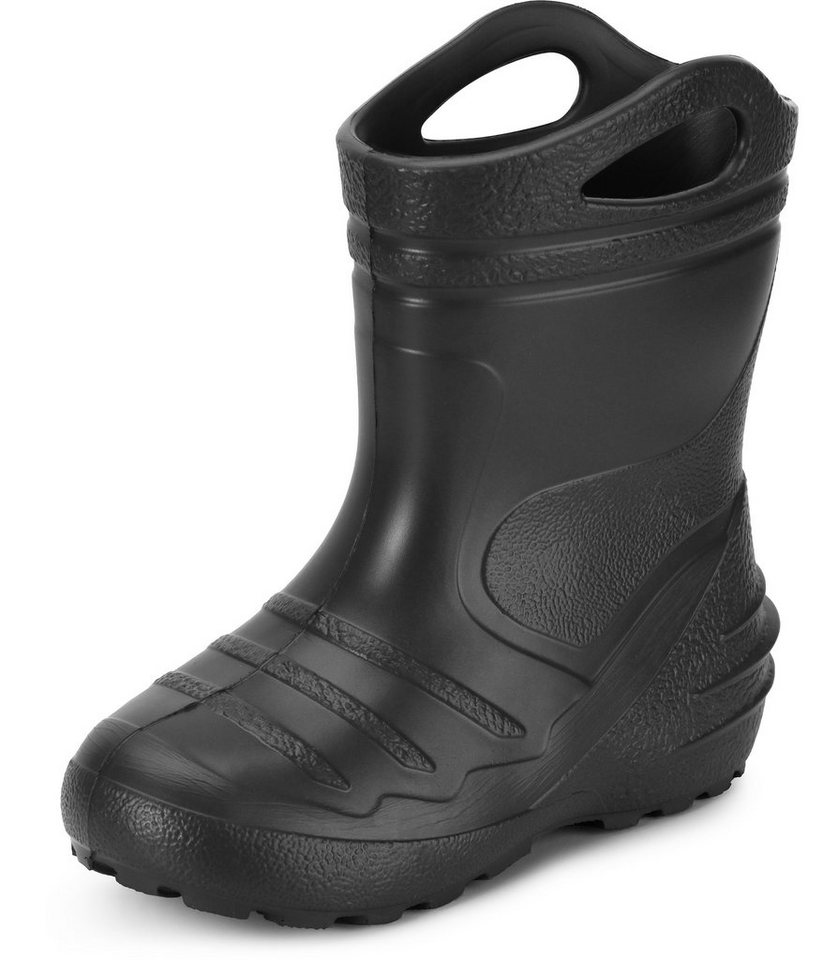 Ladeheid federleichte Regenschuhe Kinder mit Griffen KL051 Gummistiefel mit herausnehmbares Innenfutter