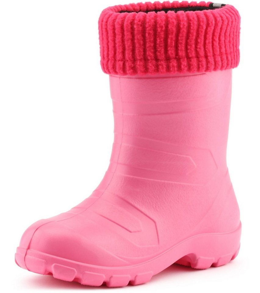 Ladeheid Kinder federleichte EVA Thermo Gummistiefel gefüttert LA845KIDS Gummistiefel (rosa)