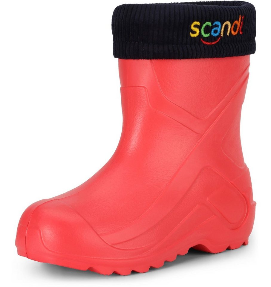 Ladeheid Kinder federleichte EVA Thermo Regenschuhe gefüttert LA-763 Gummistiefel