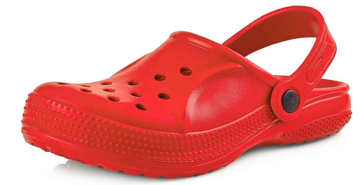 Ladeheid Kinder leichte EVA Clogs Gartenclogs Gartenschuhe KL055 Clog (rot)