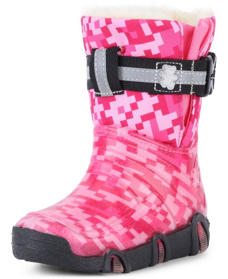 Ladeheid Kinder Mädchen Jungen Schneestiefel Gummistiefel gefüttert LAZT008 Gummistiefel