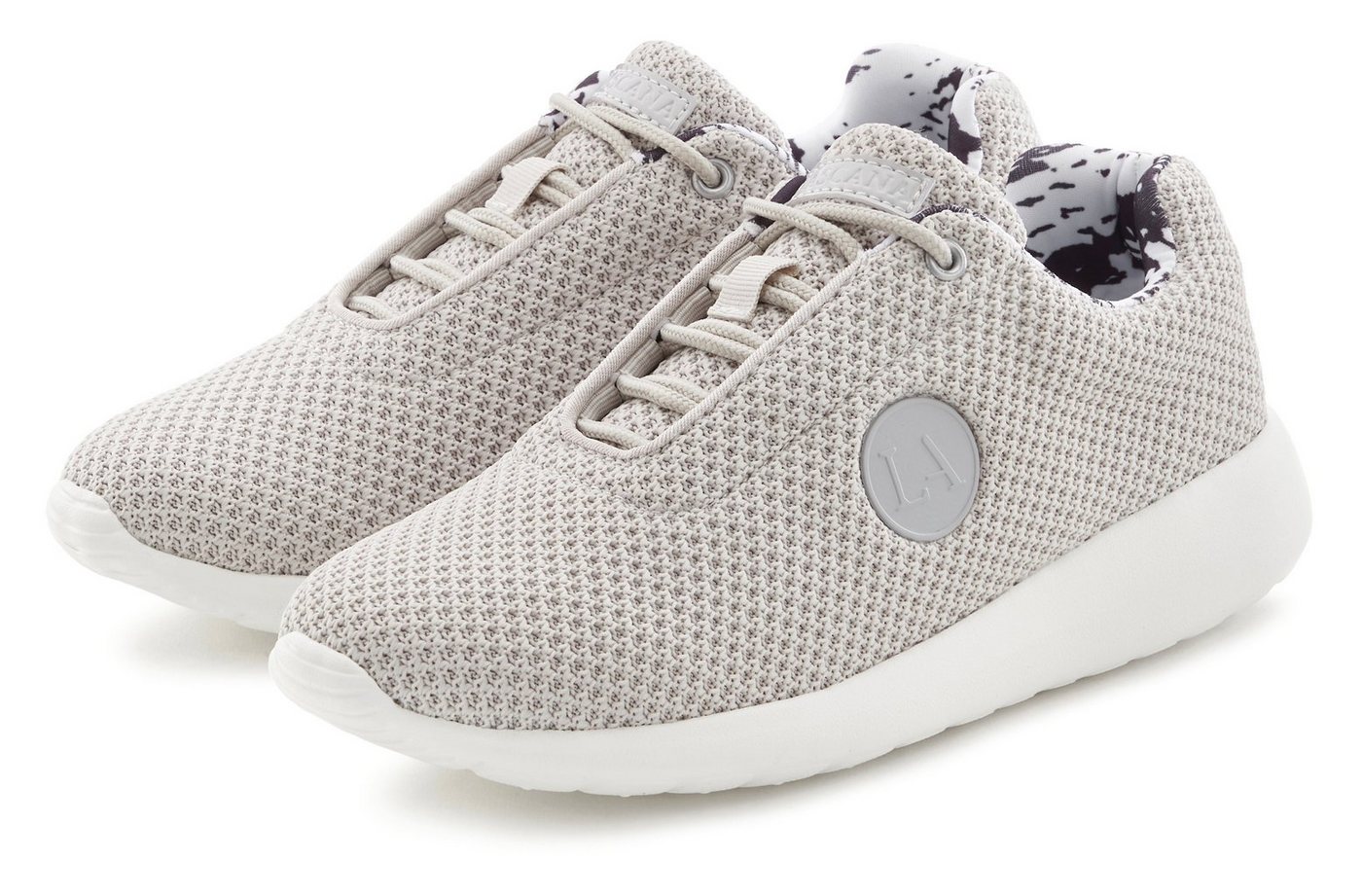 LASCANA ACTIVE Sneaker mit Wohlfühlinnensohle, Schnürhalbschuh, Freizeitschuh VEGAN (grau)