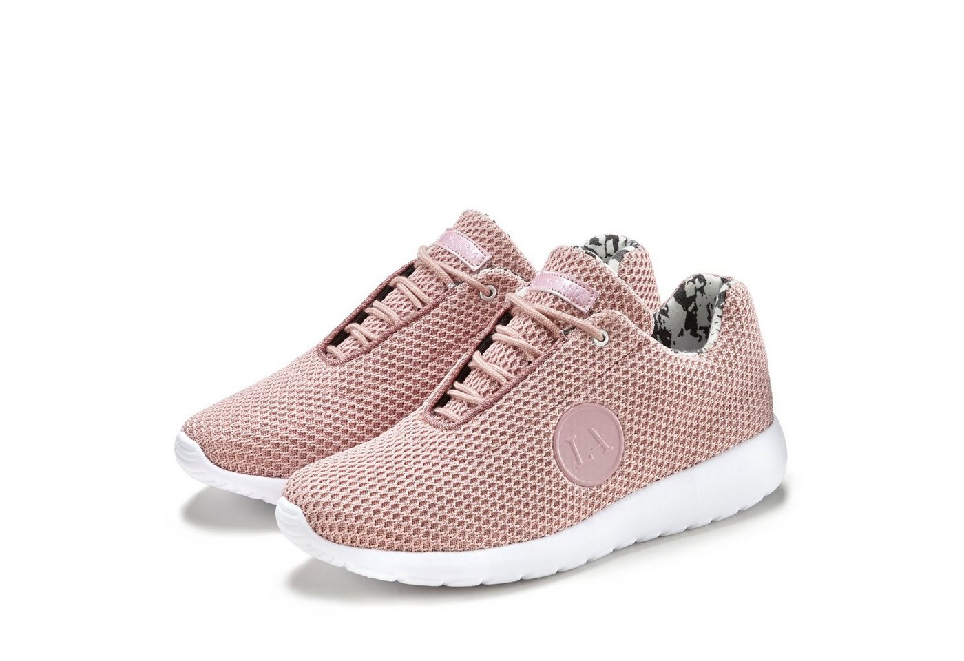 LASCANA ACTIVE Sneaker mit Wohlfühlinnensohle, Schnürhalbschuh, Freizeitschuh VEGAN (rosa)
