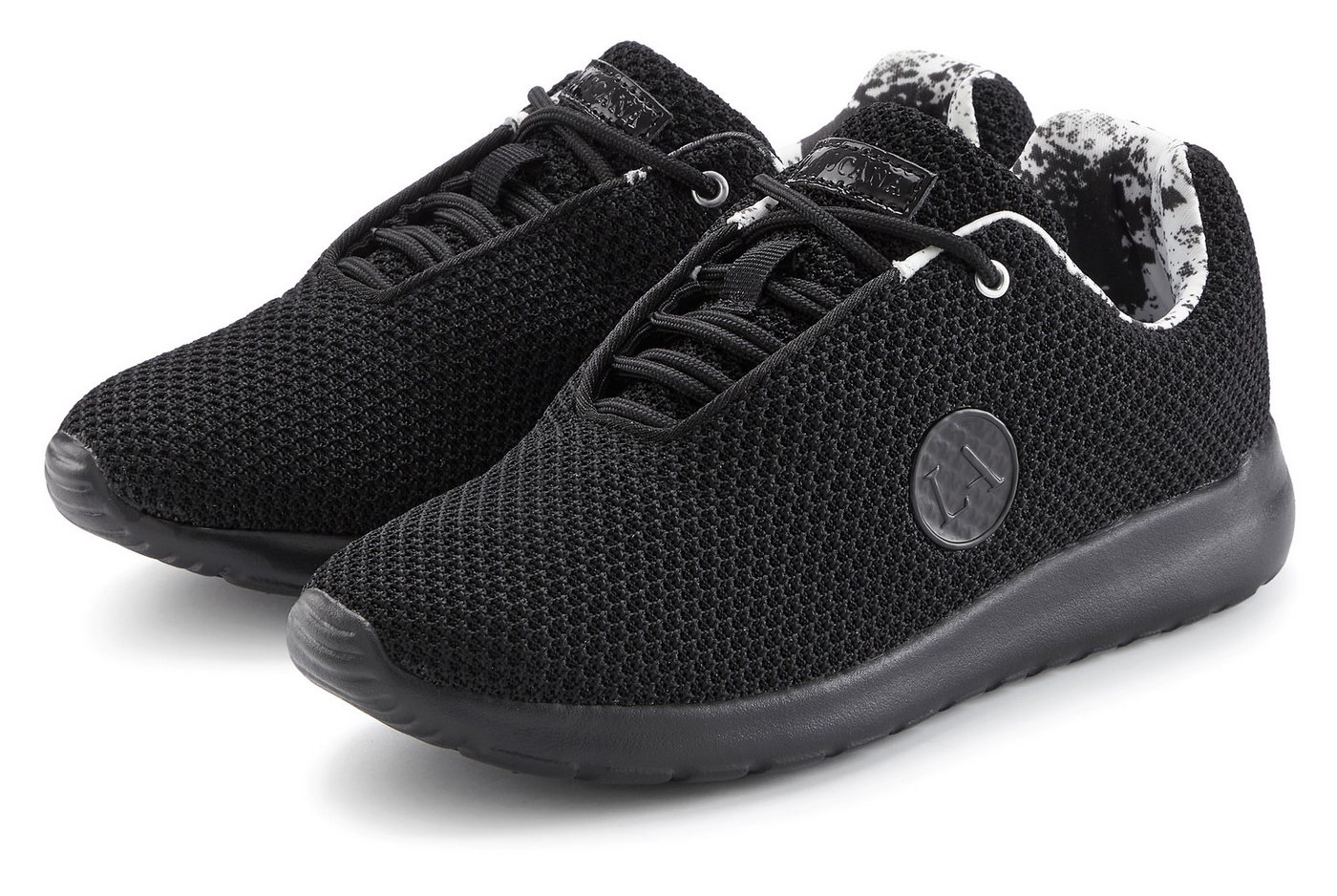 LASCANA ACTIVE Sneaker mit Wohlfühlinnensohle, Schnürhalbschuh, Freizeitschuh VEGAN (schwarz)