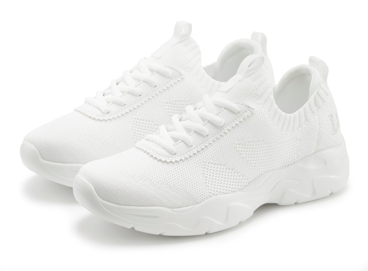 LASCANA ACTIVE Sneaker ultraleicht und bequem zum Reinschlüpfen mit Zierschnürung VEGAN (weiß)